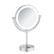 Kibi Circular LED Free Standing Magnifying Make Up Mirror - Brushed Nickel KMM104BN - alternate 1